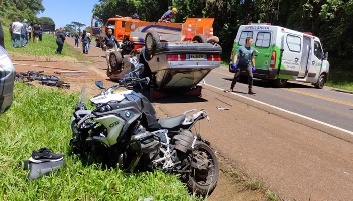 Guaraniaçu - Grave acidente deixa um morto e três feridos com gravidade